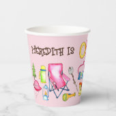 Little Girl One Happy Camper eerste verjaardagsfee Papieren Bekers (Voorkant)