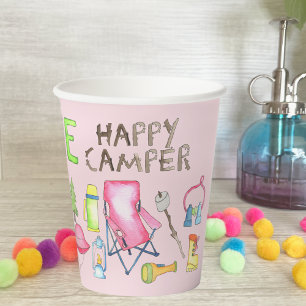 Little Girl One Happy Camper eerste verjaardagsfee Papieren Bekers