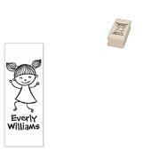 Little Girl Personalized Rubber Stamp Rubberstempel (Gestempeld)