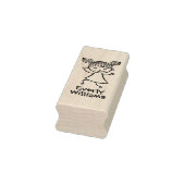 Little Girl Personalized Rubber Stamp Rubberstempel (Stempel)