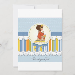 Little Girl Praying Invitations Kaart