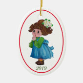 Little Girl Praying Keramisch Ornament (Voorkant)