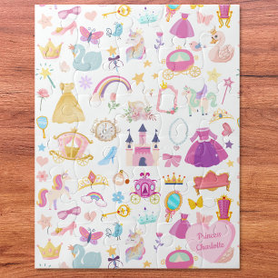 Little Girl Princess Fairy Tale Pattern Legpuzzel