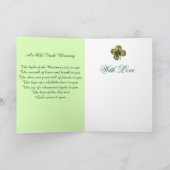 Little Girl Rozen, Shamrocks/Old Irish Blessing Feestdagen Kaart (Binnen)