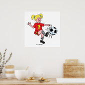 Little Girl Spelling Soccer Poster (Keuken)