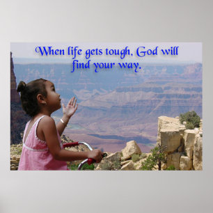 Little Girl vraagt God Poster