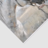 Little Girl Witte Paard Decoupage Tissuepapier (Detail)