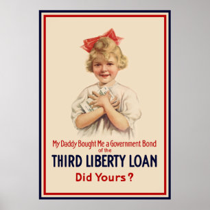 Little Girl WW1 Bond — Border Poster