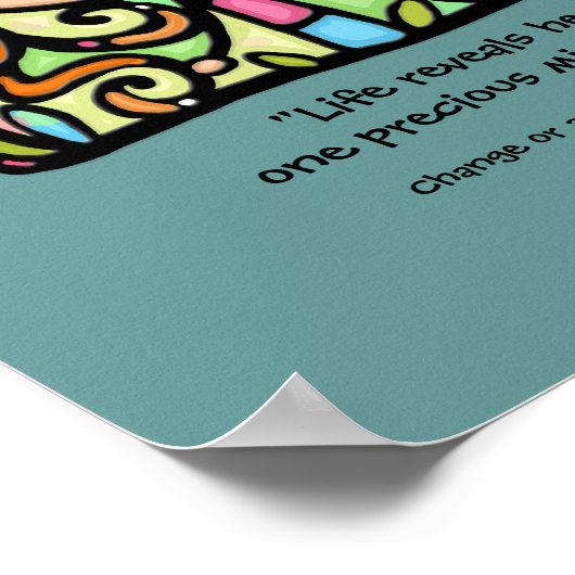 Little Girlie houdt van haar Butterfly.CUSTOMTeal  Poster (Hoek)