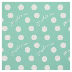 Little Girls Custom Name en Color Polka Dot Stof