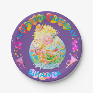 Little Girls Personalized Birthday Paper Bord