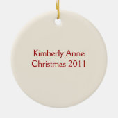 Little Girls Teddy Bear Ornament (Achterkant)