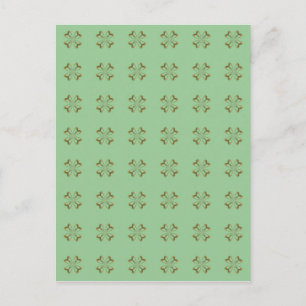 Little Gold Flowers op Mint Briefkaart