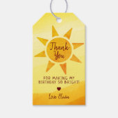Little Gold Sunshine Boho Birthday Bedankt Cadeaulabel (Voorkant)