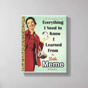 Little Golden Meme Canvas Muurkunst Afdruk