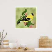  Little Goldfinch Bird Poster (Keuken)