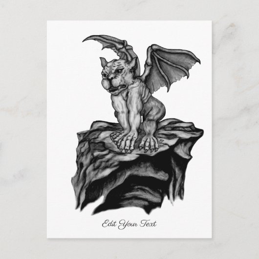 Little Golem Gargoyle Briefkaart (Voorkant)