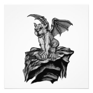 Little Golem Gargoyle Foto Afdruk