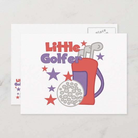 Little Golfer T-shirts en Gifts Briefkaart (Voorkant / Achterkant)