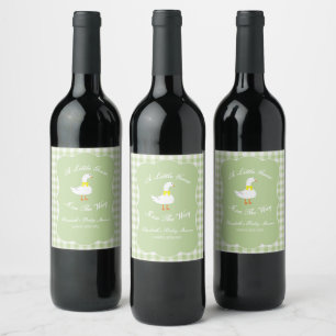 Little Goose Baby Shower Drink Label Wijn Etiket