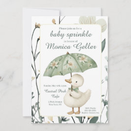 Little Goose Baby Sprinkle Invitation Kaart