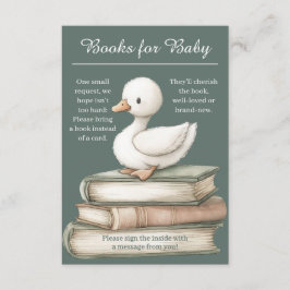 Little Goose Book Request Card | Baby Sprinkle Informatiekaartje