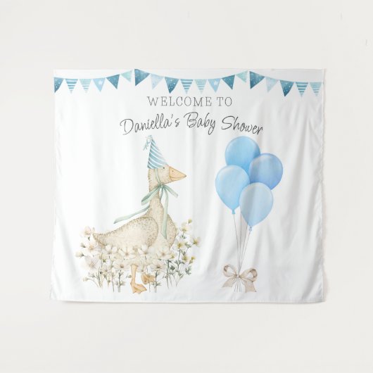 Little Goose Boy Baby shower Wandkleed (Voorkant (horizontaal))