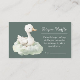 Little Goose Diaper Raffle Card Goose Baby Shower Informatiekaartje