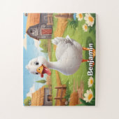 Little Goose gepersonaliseerd Kind Legpuzzel (Verticaal)