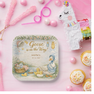 little goose is on the way  papieren bordje
