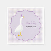 Little Goose Lila Gingham Baby shower Servet (Voorkant)