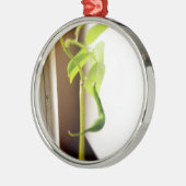 Little Green Bean Pod Metalen Ornament (Links)