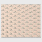 Little Green Bicycles Pattern Gift Wrap Cadeaupapier (Vlak)