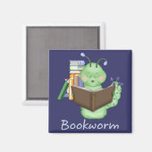 Little Green Bookworm Magneet (Voorkant / Achterkant)