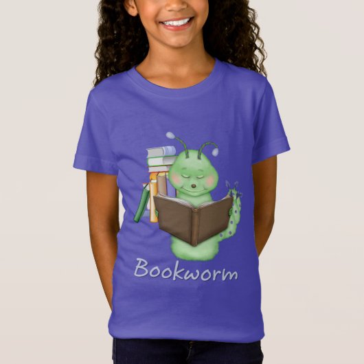 Little Green Bookworm T-shirt (Voorkant)