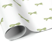 Little Green Bow Gift Wrapping Paper Cadeaupapier (Rol Hoek)