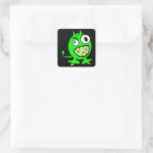 Little Green Devil Vierkante Sticker (Tas)