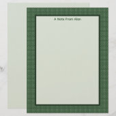Little Green Diamonds Stationery Paper Briefhoofd (Voorkant / Achterkant)