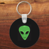 Little Green Man Alien Face Sleutelhanger (Voorkant)