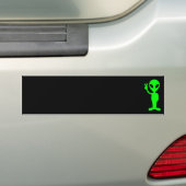 Little Green Man Bumpersticker (Op auto)