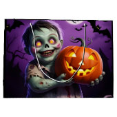 Little Green Monster & Pumpkin Vriend Groot Cadeauzakje (Achterkant)