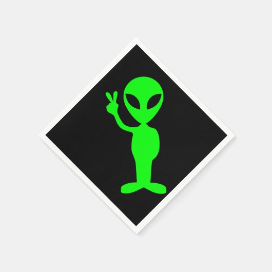 Little Green Peaceful Alien Servet (Hoek)