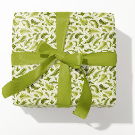Little Green Waterverf Fern Leaves Cadeaupapier