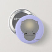 Little Grey Kitten Pinback Button (Voorkant /achterkant)
