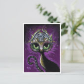 Little Guardian Gargoyle Cat briefkaart (Staand voorkant)