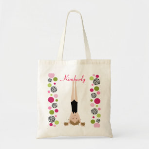 Little Gymnast in Pink en Green Tote Bag