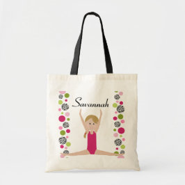 Little Gymnast in Pink en Green Tote Bag