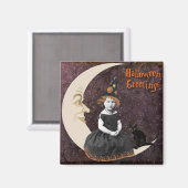 Little Halloween Witch Magneet (Voorkant / Achterkant)