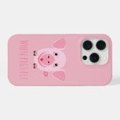 Little happy cute pink pig (Verso Horizontal)