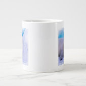 Little Harp Seal Pup bekleed in Snowflakes Extra Grote Beker (Voorkant)